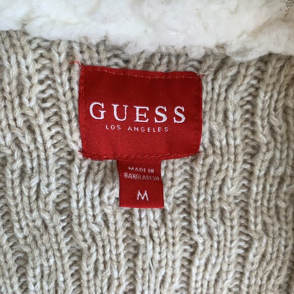 Guess Women' s Lane Full Zip Cardigan Sweater Size Med Toasted Taupe NWT - Picture 9 of 11